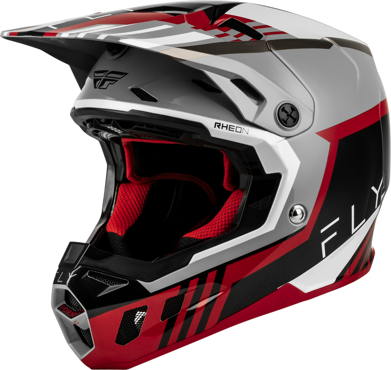 Casco FLY RACING Formula CC Strike - gris/rojo/negro/blanco