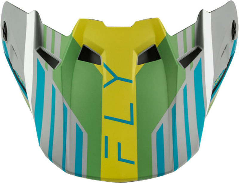 Visera FLY RACING Formula CC Strike - gris matte/verde/Teal