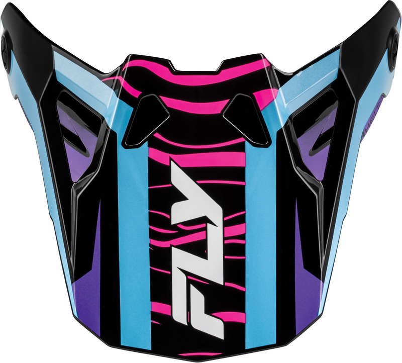 Visera FLY RACING Formula CP Charge - negro/violeta/rosa/azul