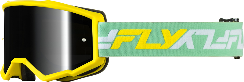 Gafas FLY RACING Zone amarillo/verde negro - Lente Mirror/Smoke