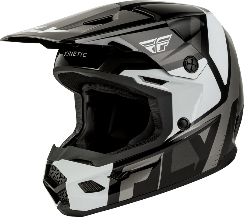 Casco infantil FLY RACING Kinetic Scrap - negro/blanco/gris