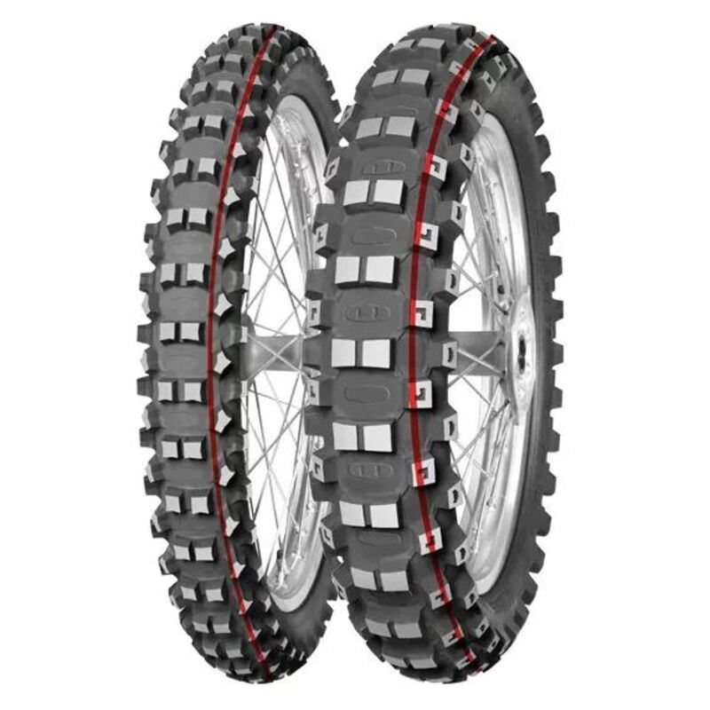 Neumático MITAS TERRA FORCE-MX MH 80/100-21 NHS 51M TT MEDIUM TO HARD RED GREEN