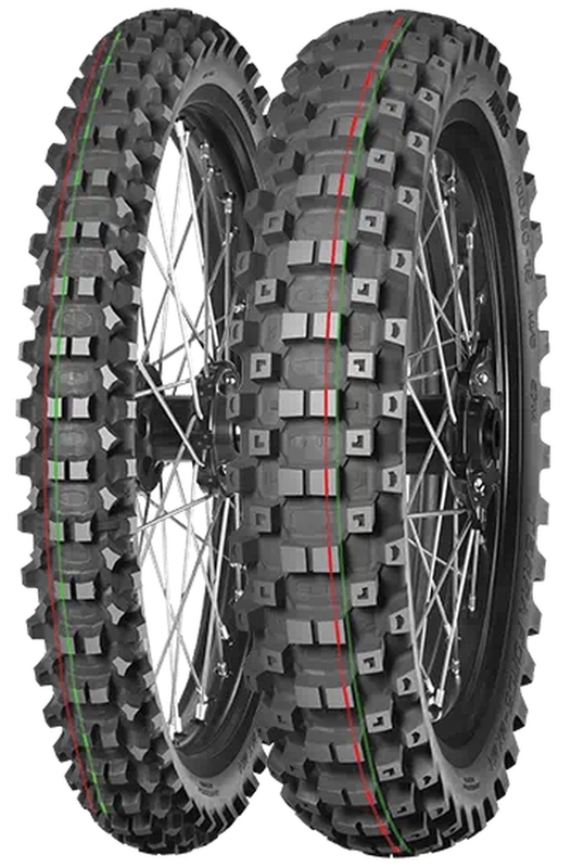 Neumático MITAS TERRA FORCE-MX MH 90/100-16 NHS 51M TT MEDIUM TO HARD RED GREEN
