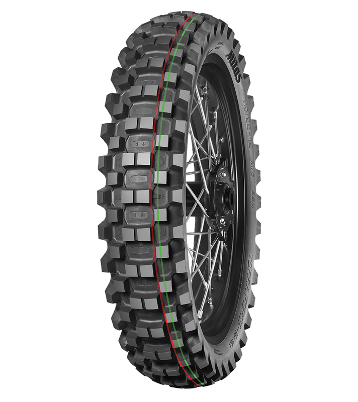 Neumático MITAS TERRA FORCE-MX MH 70/100-10 (2.50-10) 41M TT MEDIUM HARD TERRAIN RED GREEN NHS