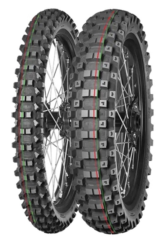 Neumático MITAS TERRA FORCE-MX MH 110/90-19 NHS 62M TT MEDIUM TO HARD RED GREEN