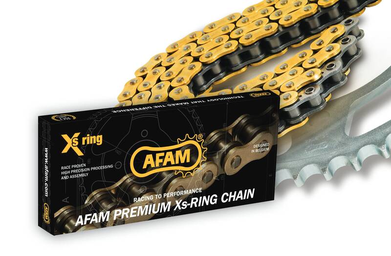 Cadena AFAM 520 XSR - Retenes Xs-Ring - Enganche tipo remache