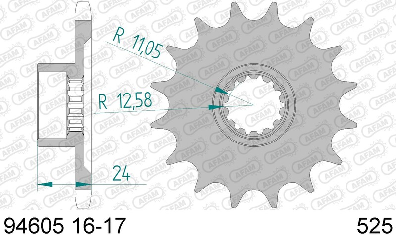 Piñón AFAM acero estándar 94605 - Paso 525