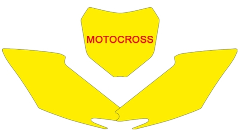 Juego adhesivos porta números BLACKBIRD blanco Honda CRF250R / 450R