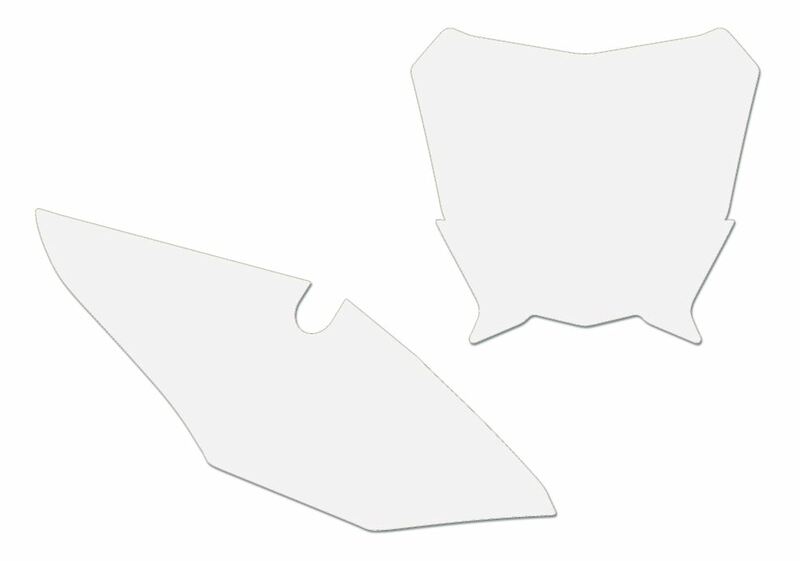 Juego adhesivos porta números BLACKBIRD blanco Honda CRF450R
