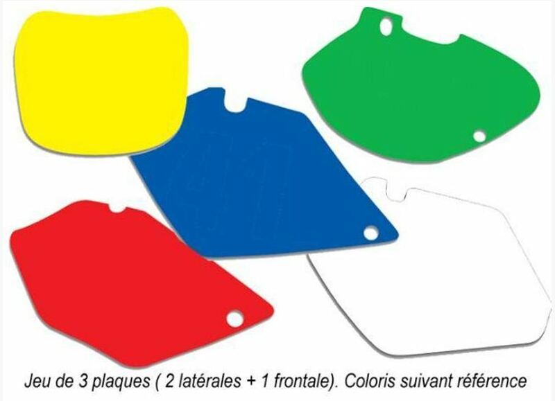 Juego adhesivos porta números BLACKBIRD amarillo Yamaha YZ125 / 250