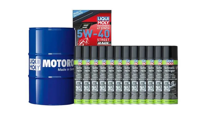 Pack LIQUI MOLY - Aceite de motor Sintético 5W-40 (1x Bidón 60L) + Limpia frenos (12x Spray 500ml)