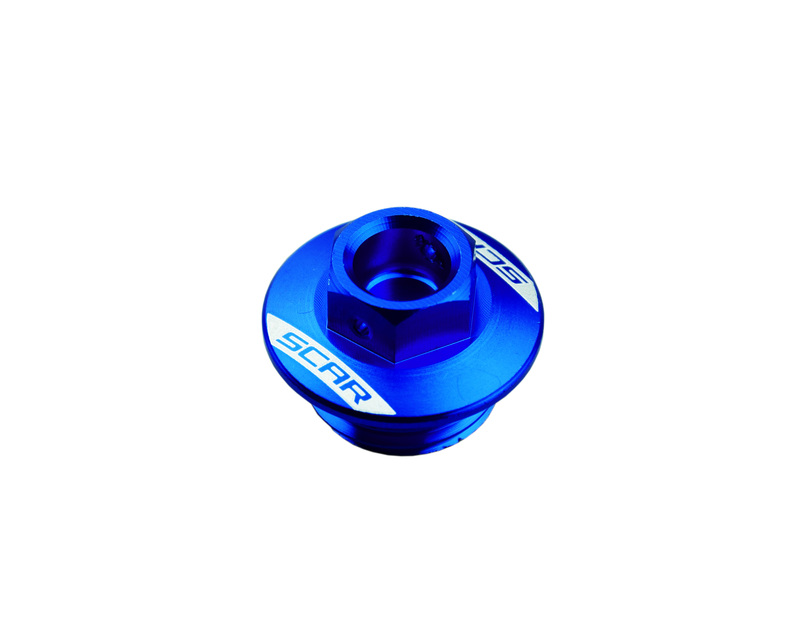 Tapón de llenado de aceite SCAR - Azul