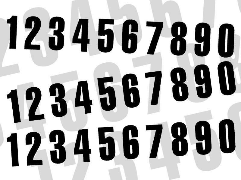 BLACKBIRD Race Number 5 7x5,5cm Black Set of 3
