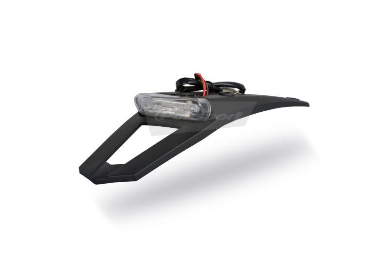 Portamatrículas Polisport negro con luz LED