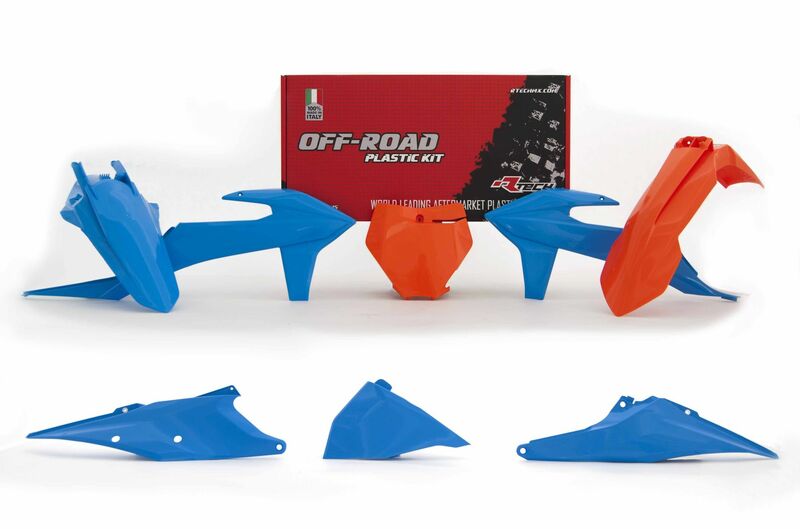 Kit de plástica RACETECH (6 pcs) - Azul / Naranja