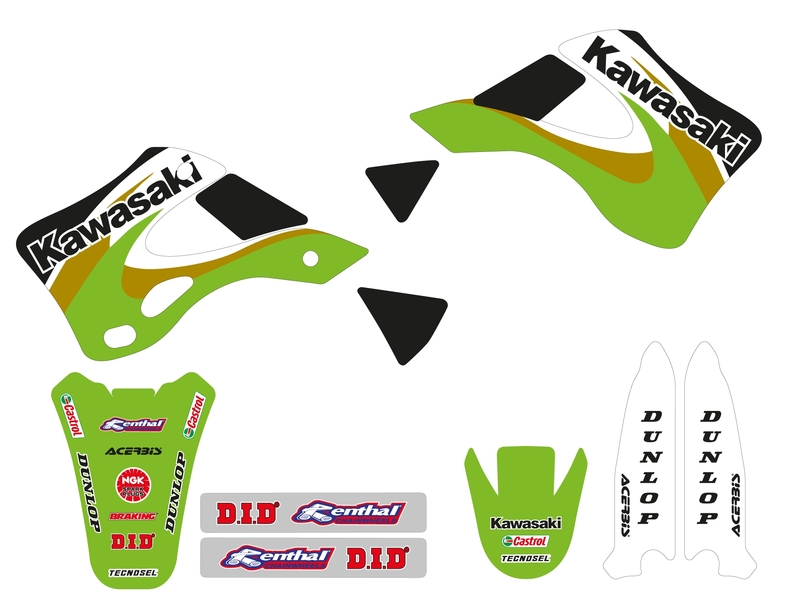 Kit adhesivos TECNOSEL Team OEM Kawasaki 2000