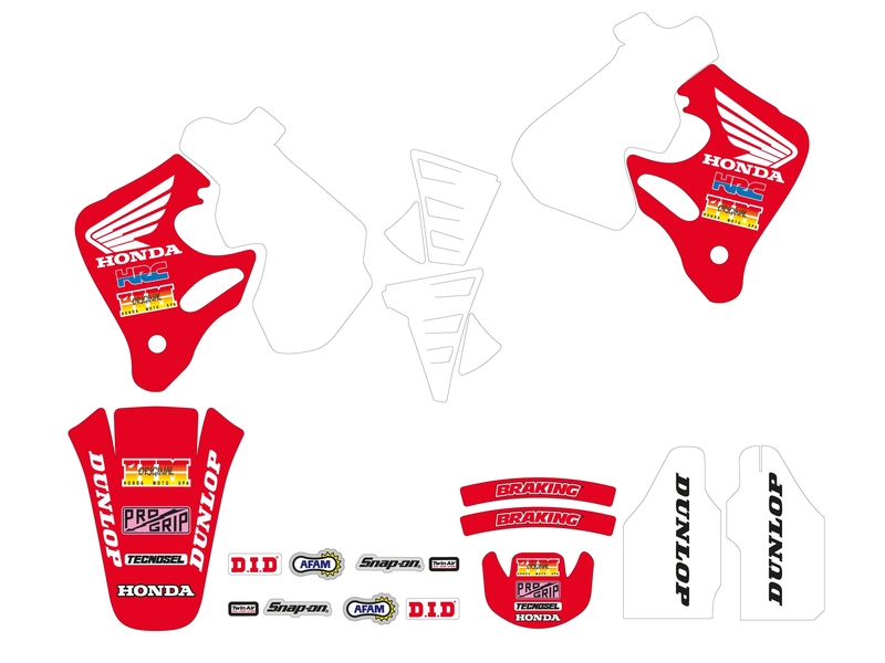 Kit adhesivos completo TECNOSEL Team Honda 1992