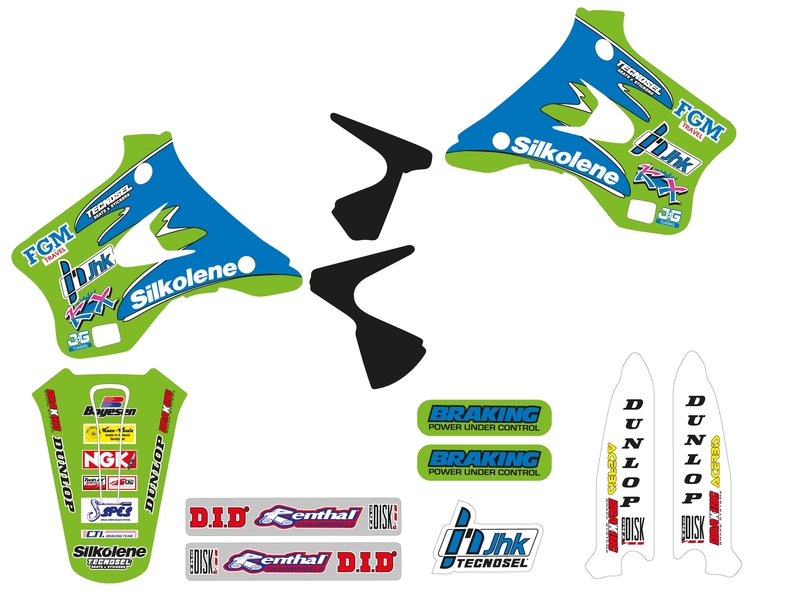 Kit adhesivos completo TECNOSEL Team Kawasaki 1996