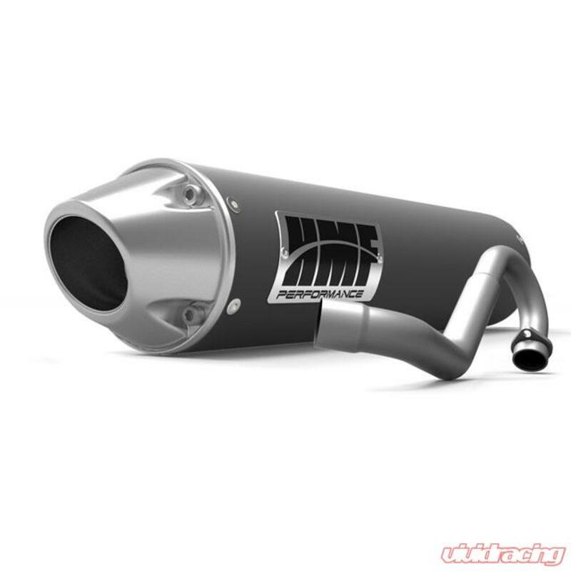 HMF Dual Performance Series Full Exhaust System - Gun Metal/ Euro Steel Polaris RZR