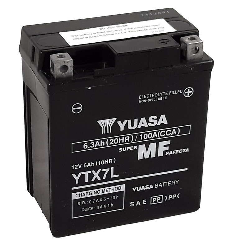 Batería YUASA W/C activada de fábrica sin mantenimiento -  YTX7L (FA)