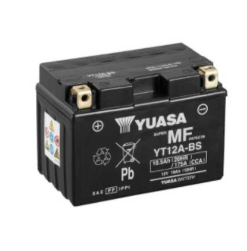 Batería YUASA W/C activada de fábrica sin mantenimiento -  YT12A