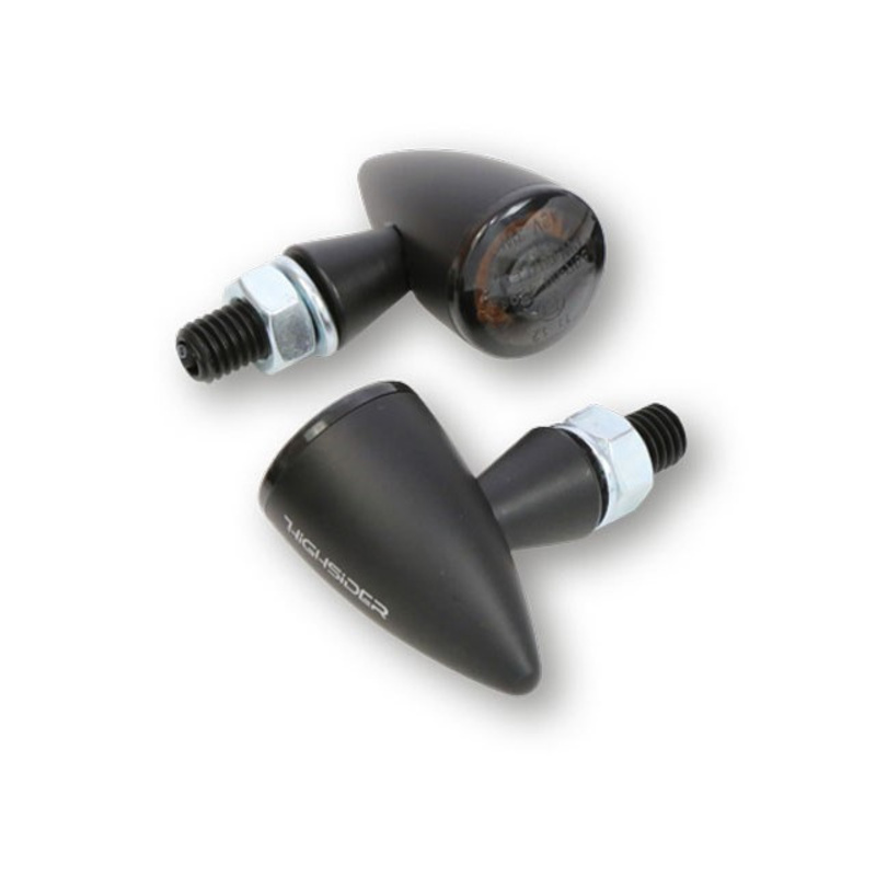 Intermitentes LED + luz de posición HIGHSIDER pro Montana Bullet 2en1 – negro mate – pareja