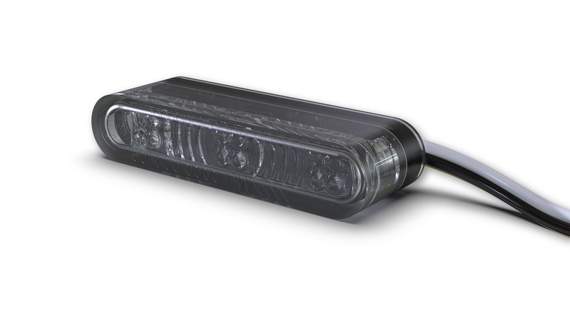 Intermitente/luz de posición LED HIGHSIDER pro Star-MX1 Pro Module 2in1 - cristal ahumado - homologado E - Pareja