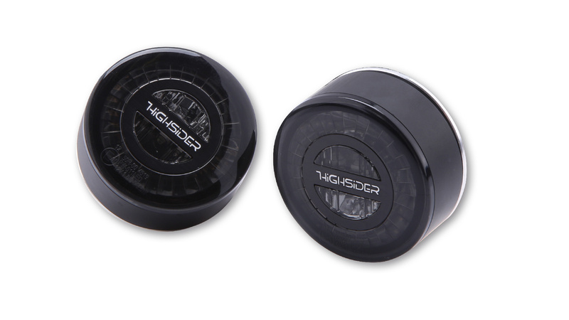 Piloto trasero/intermitente LED HIGHSIDER pro Rocket Module 3in1 - cristal ahumado - homologado E - Pareja