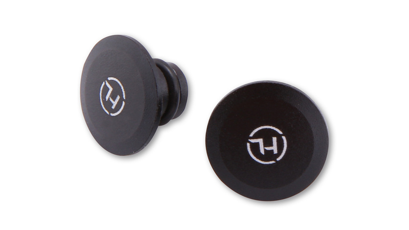 Tapones para rosca retrovisor HIGHSIDER pro para M10 - mecanizado CNC - negro mate
