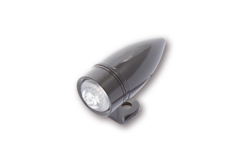 Intermitente LED HIGHSIDER pro Mono Bullet - homologado E - negro/traslúcido - par