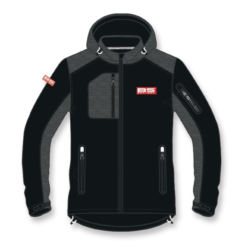 Chaqueta Softshell BS BATTERY Bs Factory - Negro / gris talla 3XL