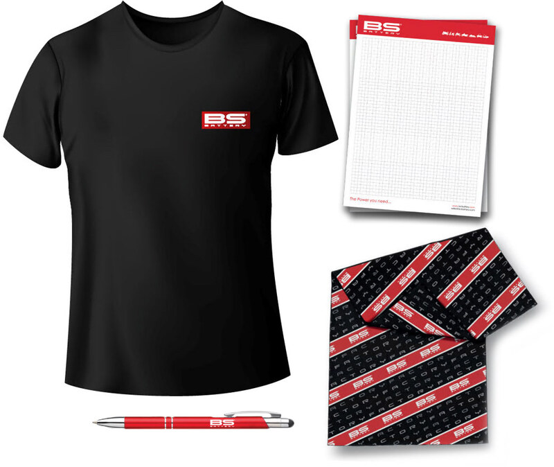 Pack merchandising BS Battery - 4 camisetas, 6 bragas, 6 bolis y 6 libretas