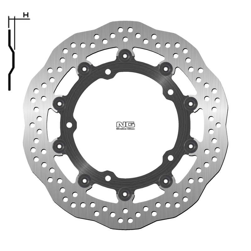 Disco de freno NG BRAKES ondulado flotante