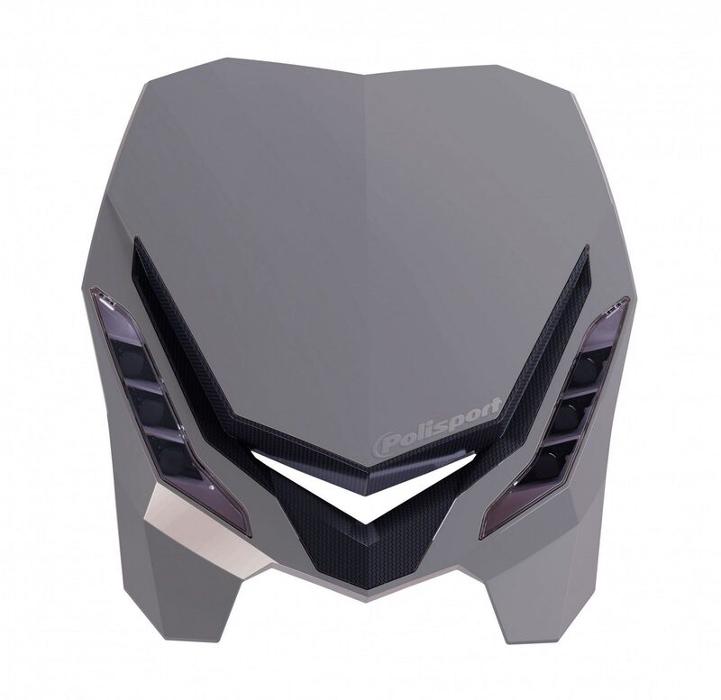Careta con faro POLISPORT E-Blaze gris