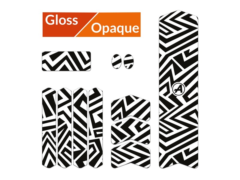 Kit adhesivos protectores cuadro ALGIS mate M LINES negro
