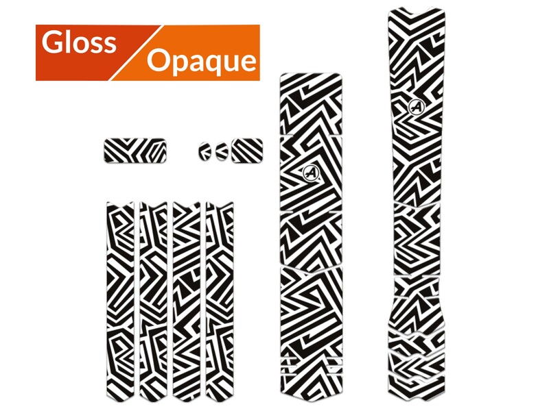 Kit adhesivos protectores cuadro ALGIS brillo XL LINES negro