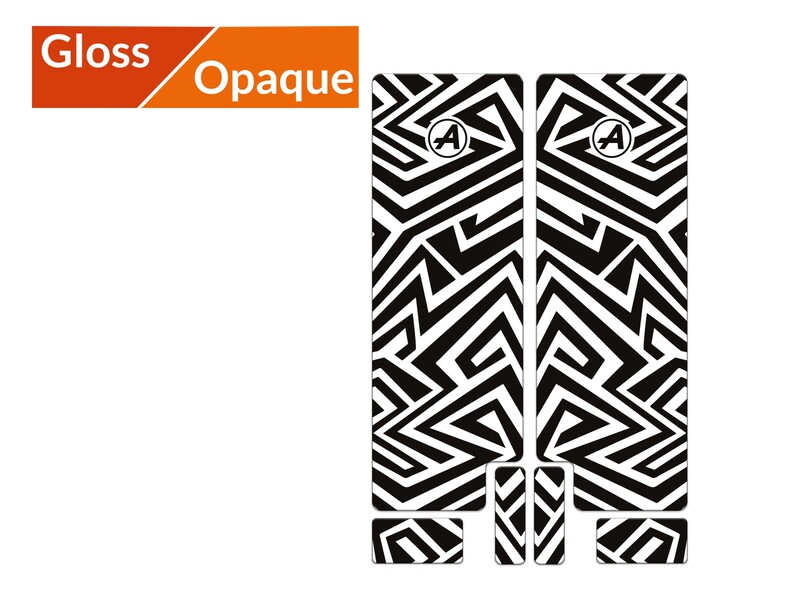 Kit adhesivos protectores de horquilla ALGIS LINES brillo negro