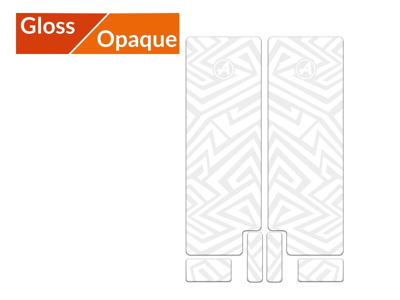 Kit adhesivos protectores de horquilla ALGIS LINES brillo blanco