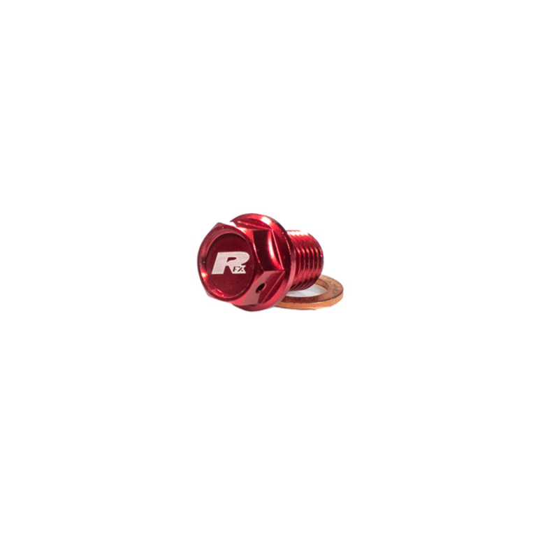 Tapón de vaciado magnético RFX (rojo) [M12 x 15 mm x 1,25]