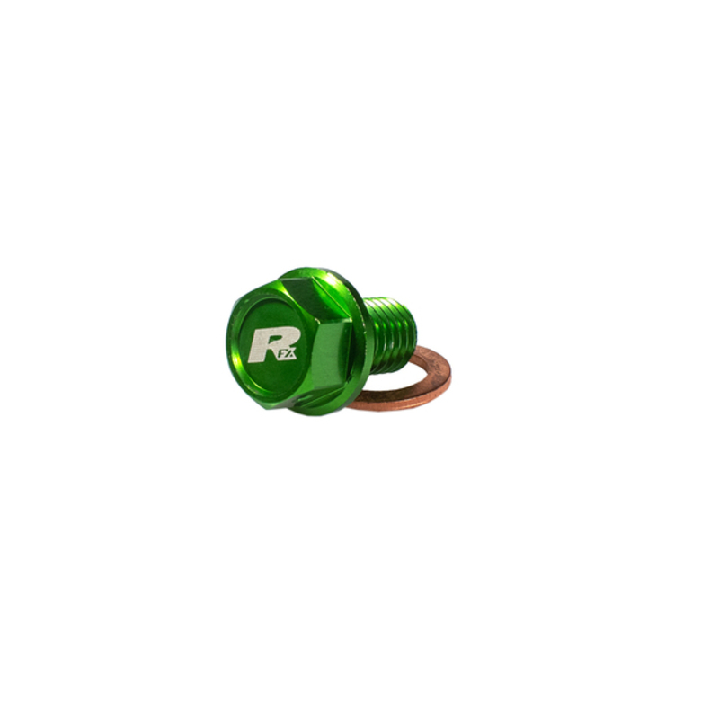 Tapón de vaciado magnético RFX (verde) [M10 x 15 mm x 1,5]