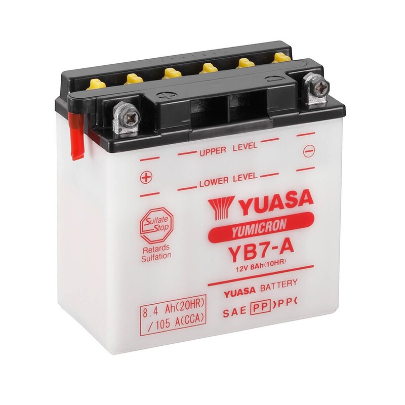 Batería YUASA YB7-A Combipack (con electrolito)