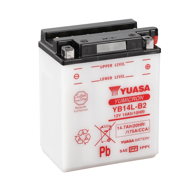 Batería YUASA YB14L-B2 Combipack (con electrolito)