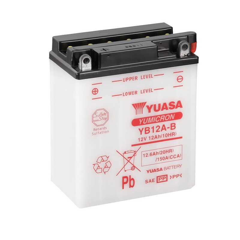 Batería YUASA YB12A-B Combipack (con electrolito)