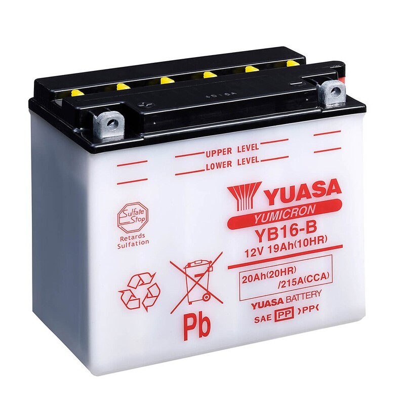 Batería YUASA YB16-B Combipack (con electrolito)
