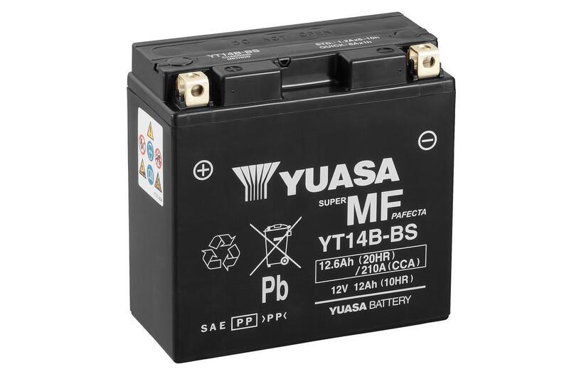Batería YUASA Sin mantenimiento activada de fábrica  - YT14B FA