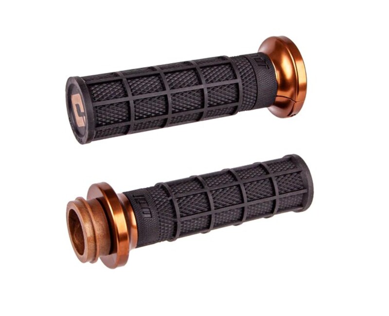 Juego de puños completos ODI V-Twin Lock-on™ Hart-Luck Signature TBW (acelerador por cable) - Harley Davidson (08-)