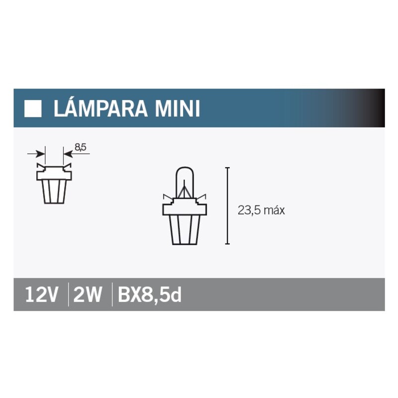 Lámpara OSRAM 2722MFX - 12V 2W - 10 uds