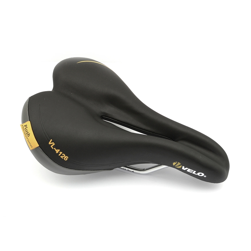 Sillín bicicleta VELO VL4126 prostático. Negro. Femenino