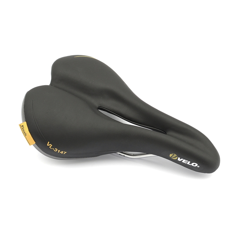 Sillín bicicleta VELO VL3147 prostático. Negro. Masculino