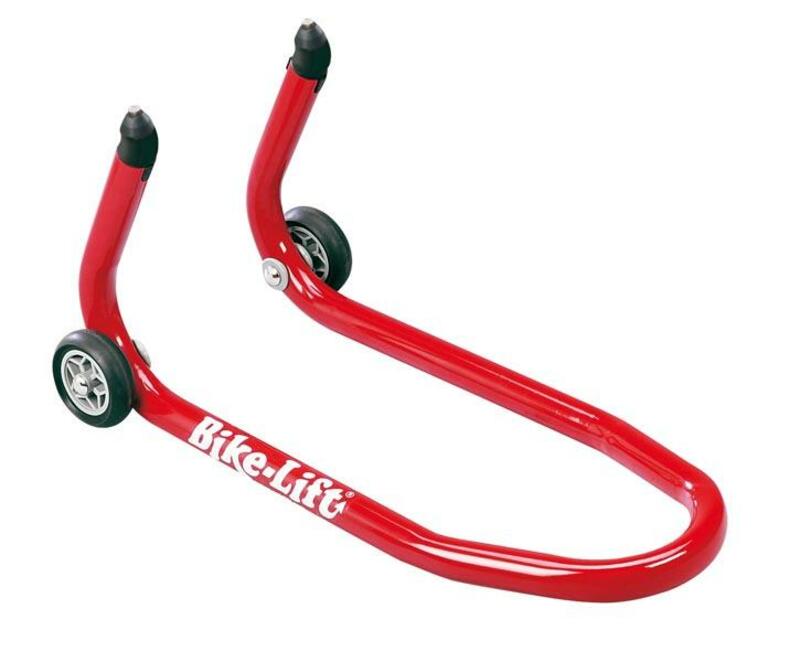 Caballete delantero para horquilla perforada BIKE LIFT rojo - FS-9